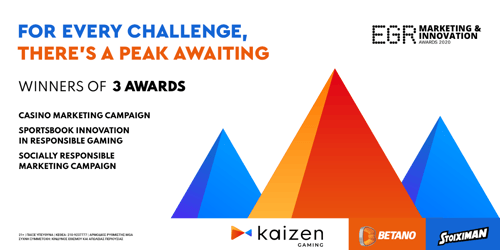 Τρία βραβεία στα EGR Marketing & Innovation Awards 2020 για την Kaizen Gaming